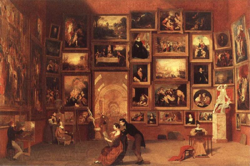 Samuel FB Morse Gallery of the Louvre Norge oil painting art
